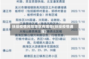 扶绥疫情风险地区有哪些(扶绥疫情通报)