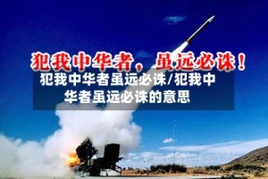 犯我中华者虽远必诛/犯我中华者虽远必诛的意思