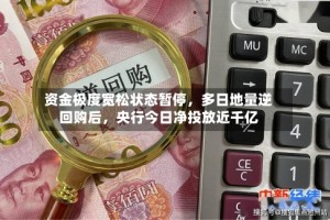 资金极度宽松状态暂停，多日地量逆回购后，央行今日净投放近千亿