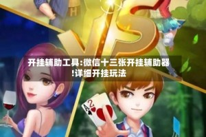 开挂辅助工具:微信十三张开挂辅助器!详细开挂玩法