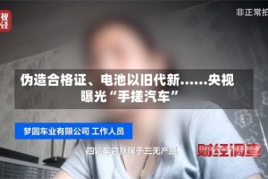 伪造合格证、电池以旧代新……央视曝光“手搓汽车”