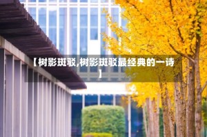 【树影斑驳,树影斑驳最经典的一诗】