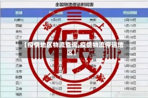 【疫情地区物流查询,疫情物流停运地区】