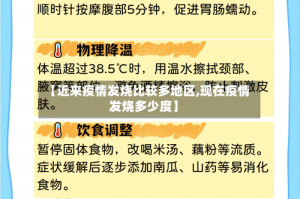 【近来疫情发烧比较多地区,现在疫情发烧多少度】