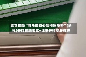 真实辅助“微乐麻将必赢神器免费”(透视)开挂辅助脚本+详细开挂安装教程