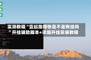 实测教程“壹起跑得快是不是有挂吗”开挂辅助脚本+详细开挂安装教程