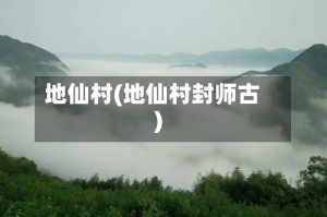 地仙村(地仙村封师古)