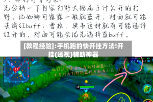[教程经验]:手机跑的快开挂方法!开挂(透视)辅助神器