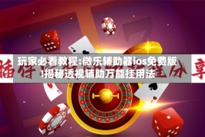 玩家必看教程:微乐辅助器ios免费版!揭秘透视辅助万能挂用法
