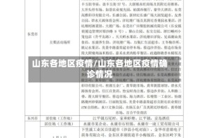山东各地区疫情/山东各地区疫情确诊情况