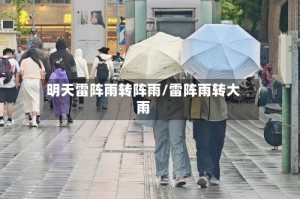 明天雷阵雨转阵雨/雷阵雨转大雨