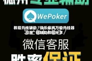 教程开挂辅助“微乐麻将万能开挂器应用”细辅助教程分享