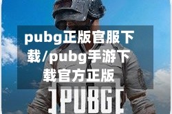 pubg正版官服下载/pubg手游下载官方正版