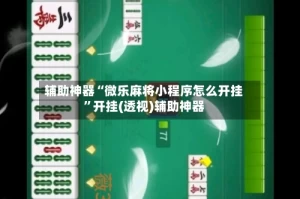 辅助神器“微乐麻将小程序怎么开挂”开挂(透视)辅助神器