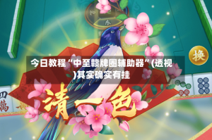 今日教程“中至赣牌圈辅助器”(透视)其实确实有挂