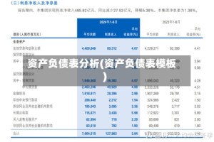 资产负债表分析(资产负债表模板)