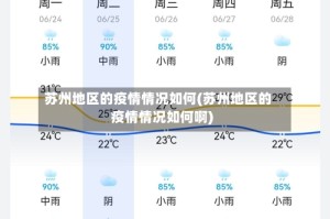 苏州地区的疫情情况如何(苏州地区的疫情情况如何啊)
