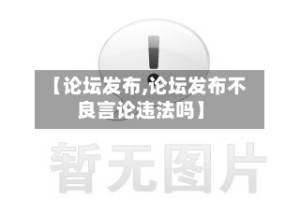 【论坛发布,论坛发布不良言论违法吗】