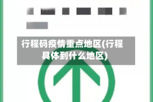 行程码疫情重点地区(行程具体到什么地区)