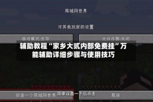 辅助教程“家乡大贰内部免费挂”万能辅助详细步骤与使用技巧