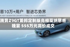 腾势Z9GT萧邦定制版亮相戛纳慈善晚宴 555万元高价成交