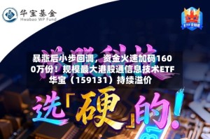 暴涨后小步回调，资金火速加码1600万份！规模最大港股通信息技术ETF华宝（159131）持续溢价