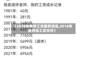【2018年教师工资最新消息,2018年教师涨工资文件】