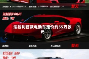 法拉利首款电动车定价约55万欧元