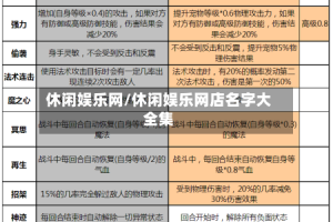 休闲娱乐网/休闲娱乐网店名字大全集