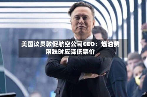 美国议员敦促航空公司CEO:燃油费用
下跌时应降低票价-第2张图片