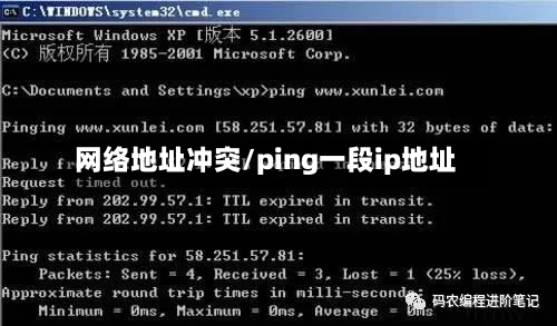 网络地址冲突/ping一段ip地址-第3张图片