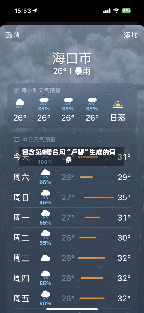包含第9号台风“卢碧”生成的词条-第2张图片