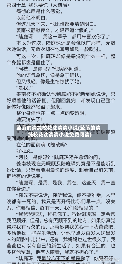 坠落的清纯校花沈清清小说(坠落的清纯校花沈清清小说免费阅读)-第1张图片