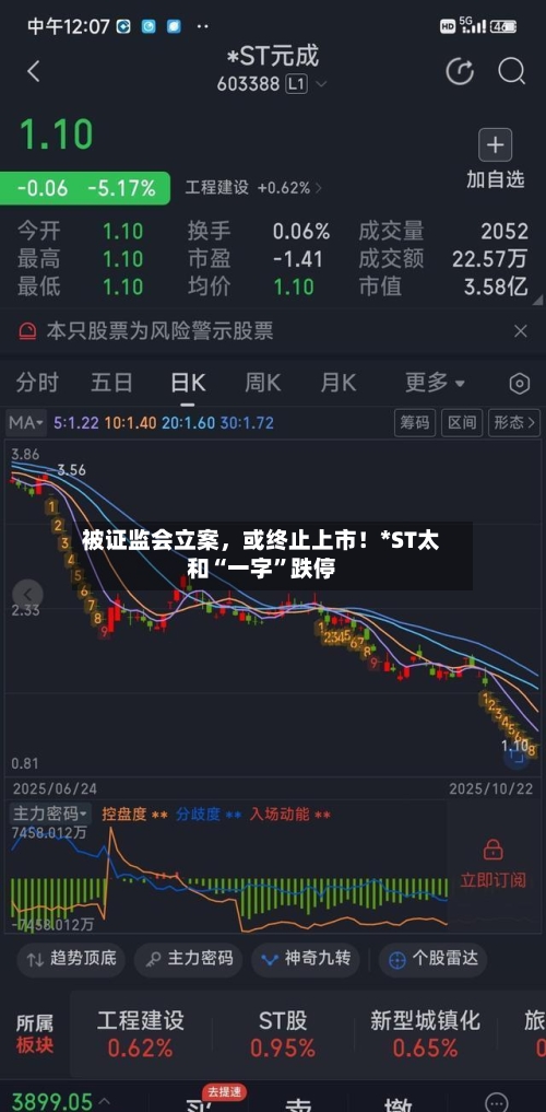被证监会立案，或终止上市！*ST太和“一字”跌停-第3张图片