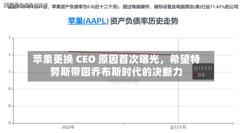 苹果更换 CEO 原因首次曝光，希望特努斯带回乔布斯时代的决断力-第1张图片