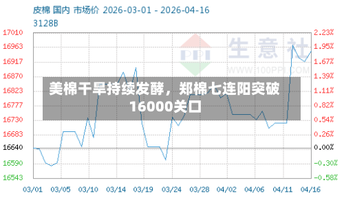 美棉干旱持续发酵，郑棉七连阳突破16000关口-第1张图片