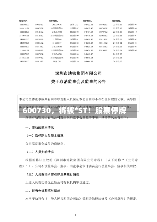 600730	，将被*ST！股票停牌-第3张图片