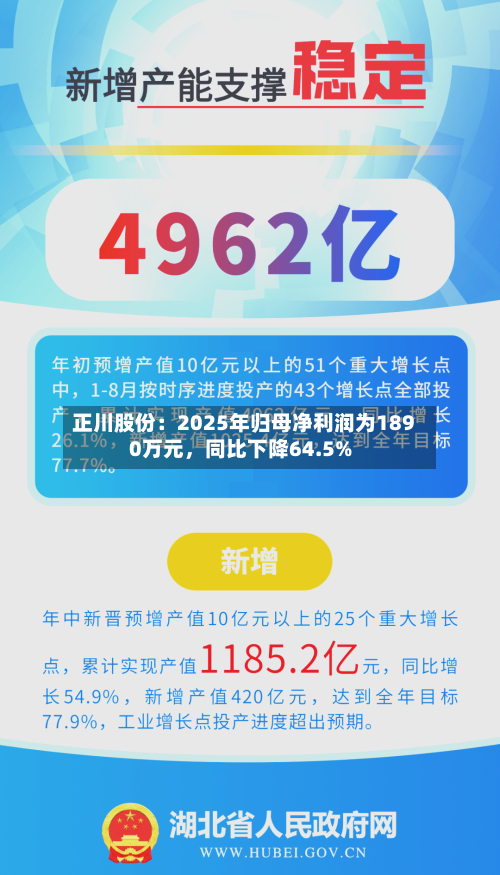 正川股份：2025年归母净利润为1890万元，同比下降64.5%-第3张图片