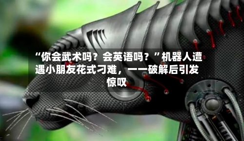 “你会武术吗？会英语吗？”机器人遭遇小朋友花式刁难	，一一破解后引发惊叹-第1张图片