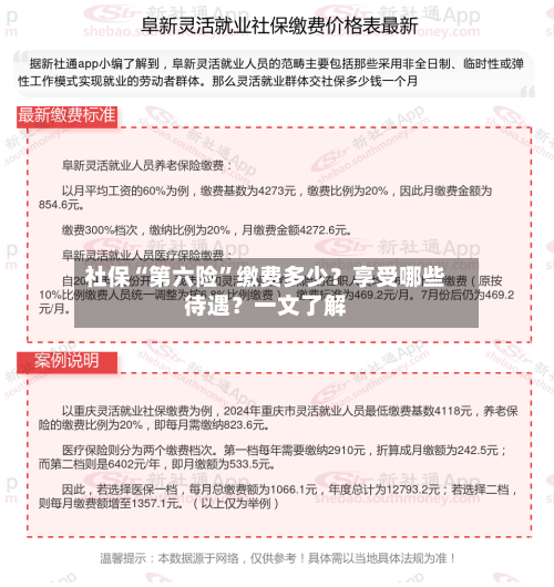 社保“第六险	”缴费多少？享受哪些待遇？一文了解-第1张图片
