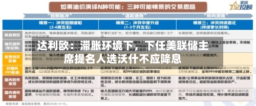达利欧：滞胀环境下，下任美联储主席提名人选沃什不应降息-第1张图片