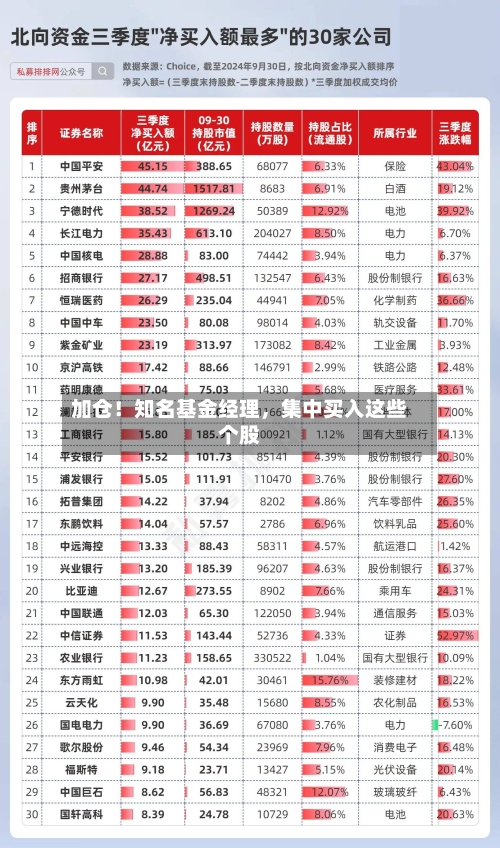 加仓！知名基金经理，集中买入这些个股-第3张图片