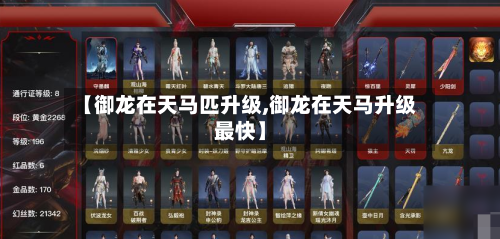 【御龙在天马匹升级,御龙在天马升级最快】-第2张图片