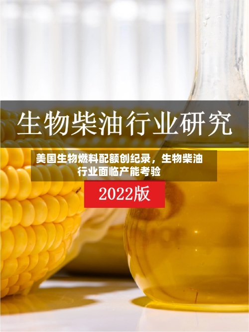 美国生物燃料配额创纪录，生物柴油行业面临产能考验-第1张图片