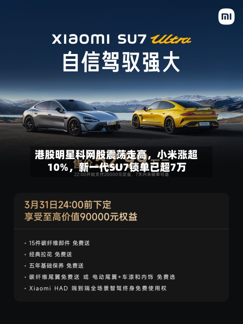 港股明星科网股震荡走高，小米涨超10%，新一代SU7锁单已超7万-第2张图片