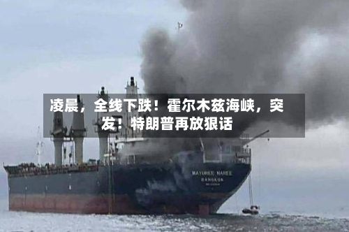 凌晨，全线下跌！霍尔木兹海峡，突发！特朗普再放狠话-第2张图片