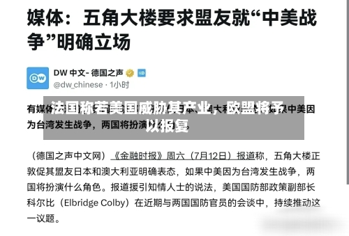 法国称若美国威胁其产业，欧盟将予以报复-第2张图片