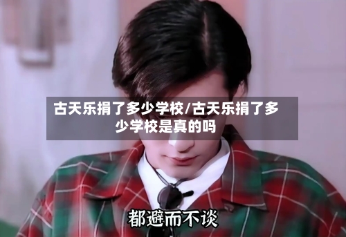 古天乐捐了多少学校/古天乐捐了多少学校是真的吗-第3张图片