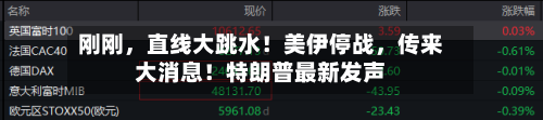刚刚，直线大跳水！美伊停战	，传来大消息！特朗普最新发声-第2张图片