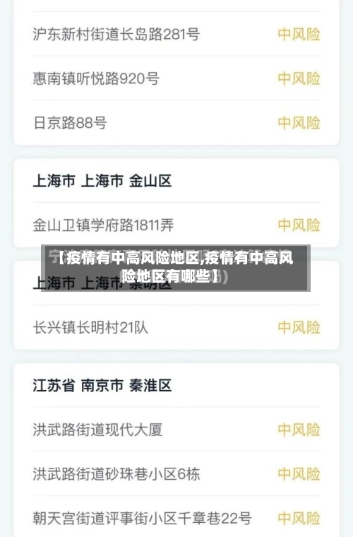 【疫情有中高风险地区,疫情有中高风险地区有哪些】-第2张图片